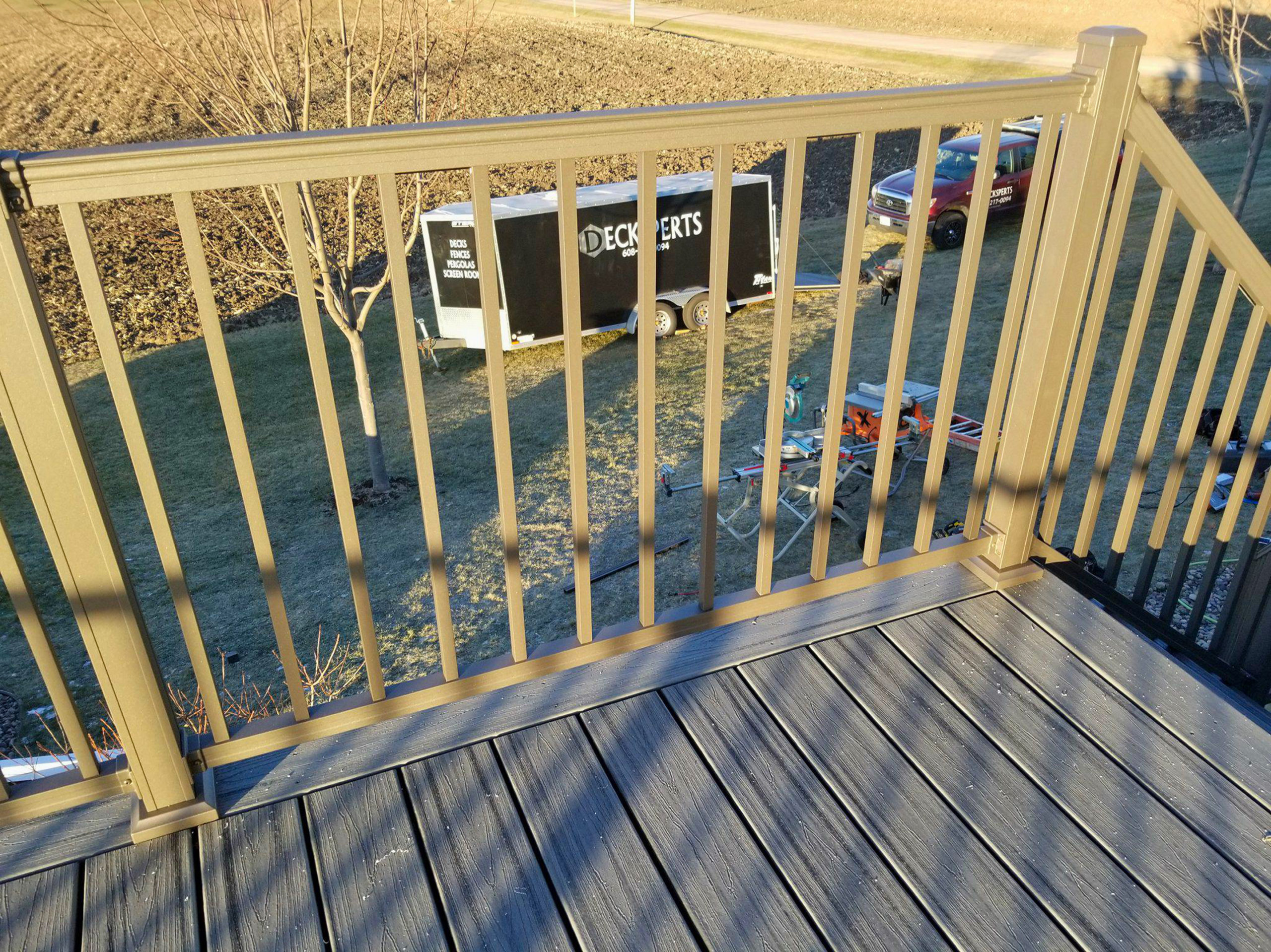 composite deck railing done near madison wi
