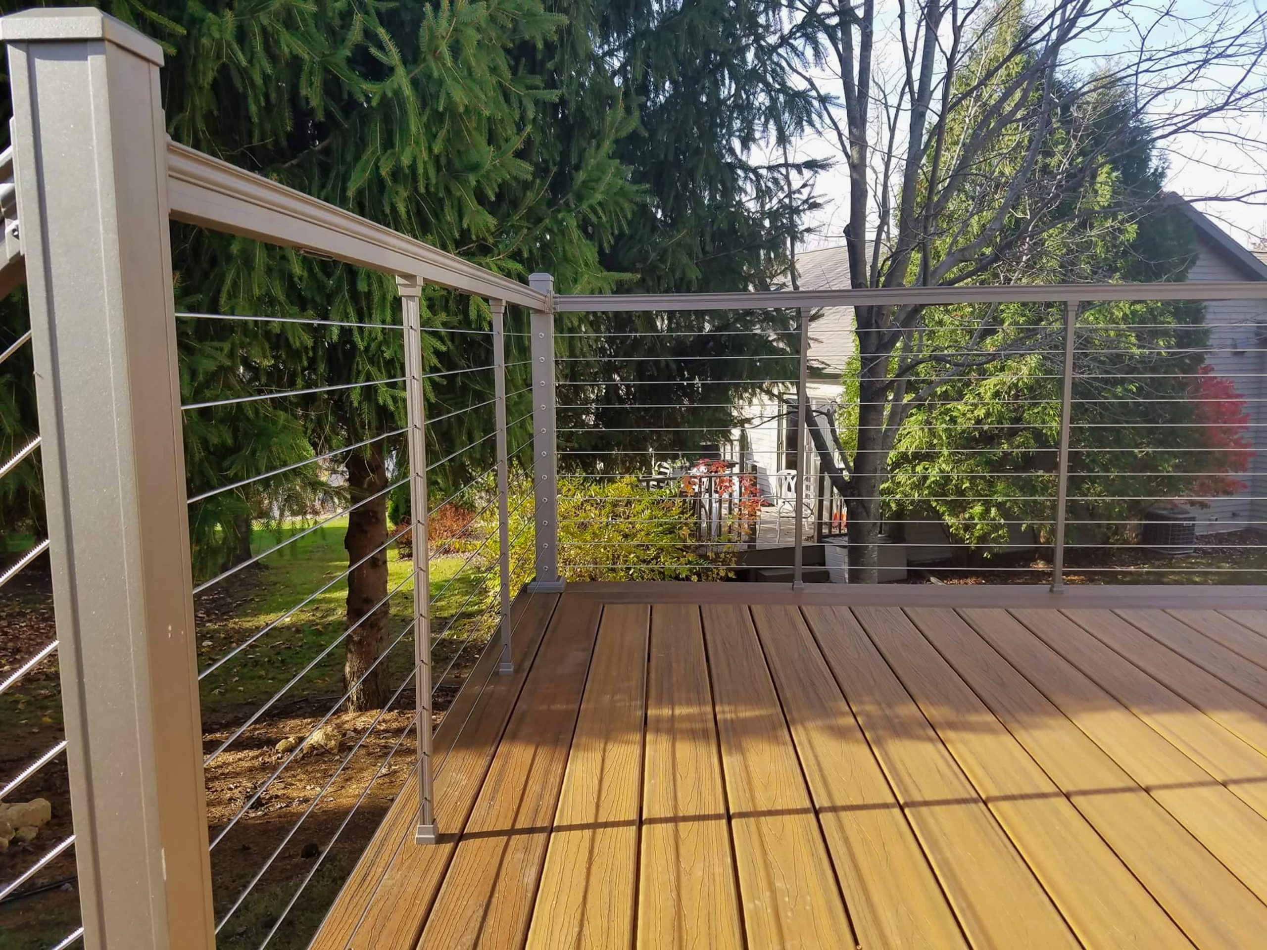 cable railing on a deck in madison, wi