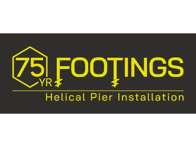 75yr Footings helical pier installation